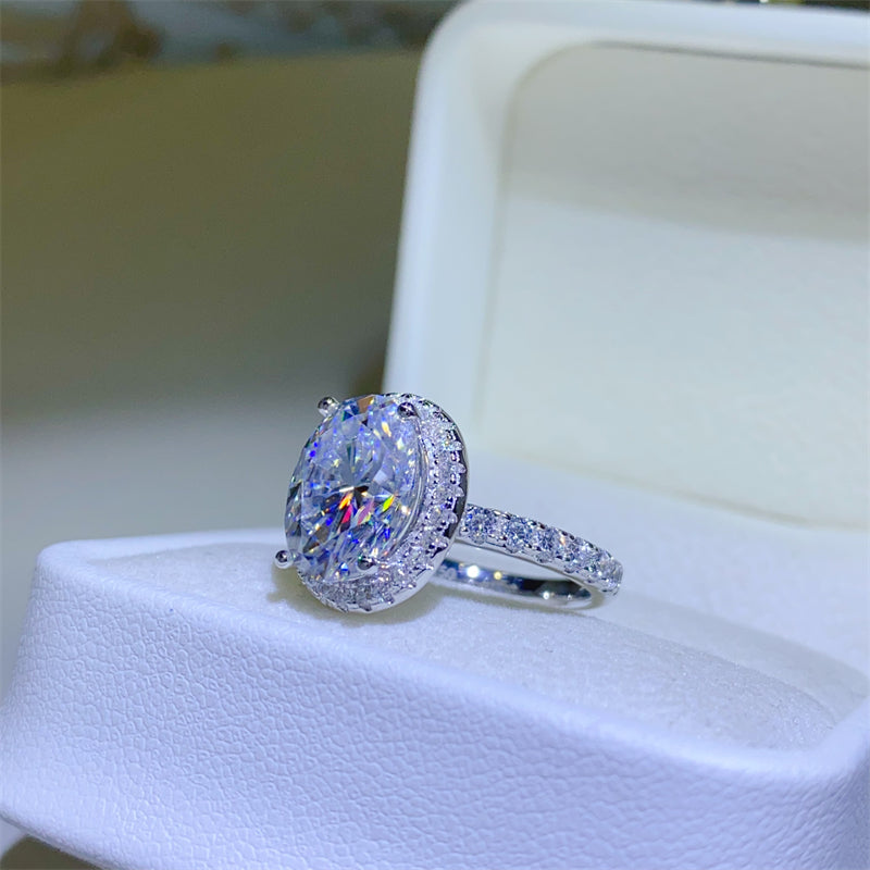 5 Carat Moissanite 925 Sterling Silver Ring.