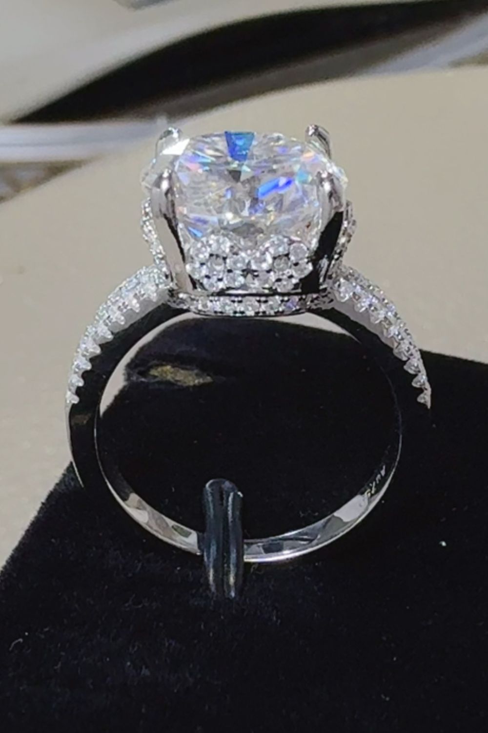 5 Carat Moissanite 925 Sterling Silver Ring.