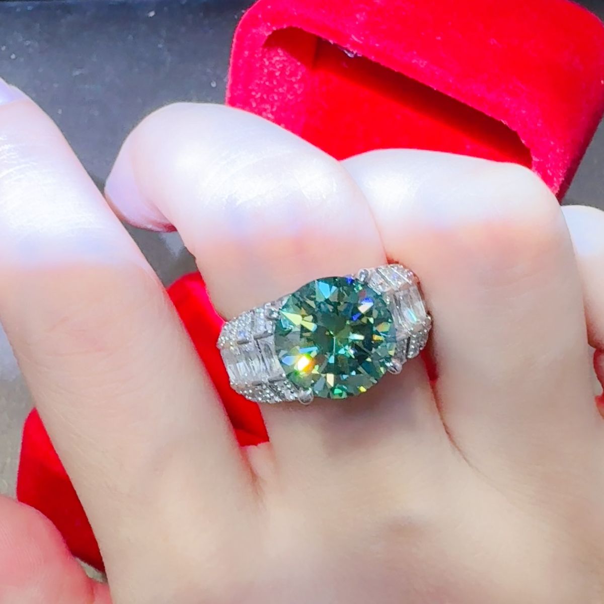 5 Carat Moissanite 925 Sterling Silver Ring.