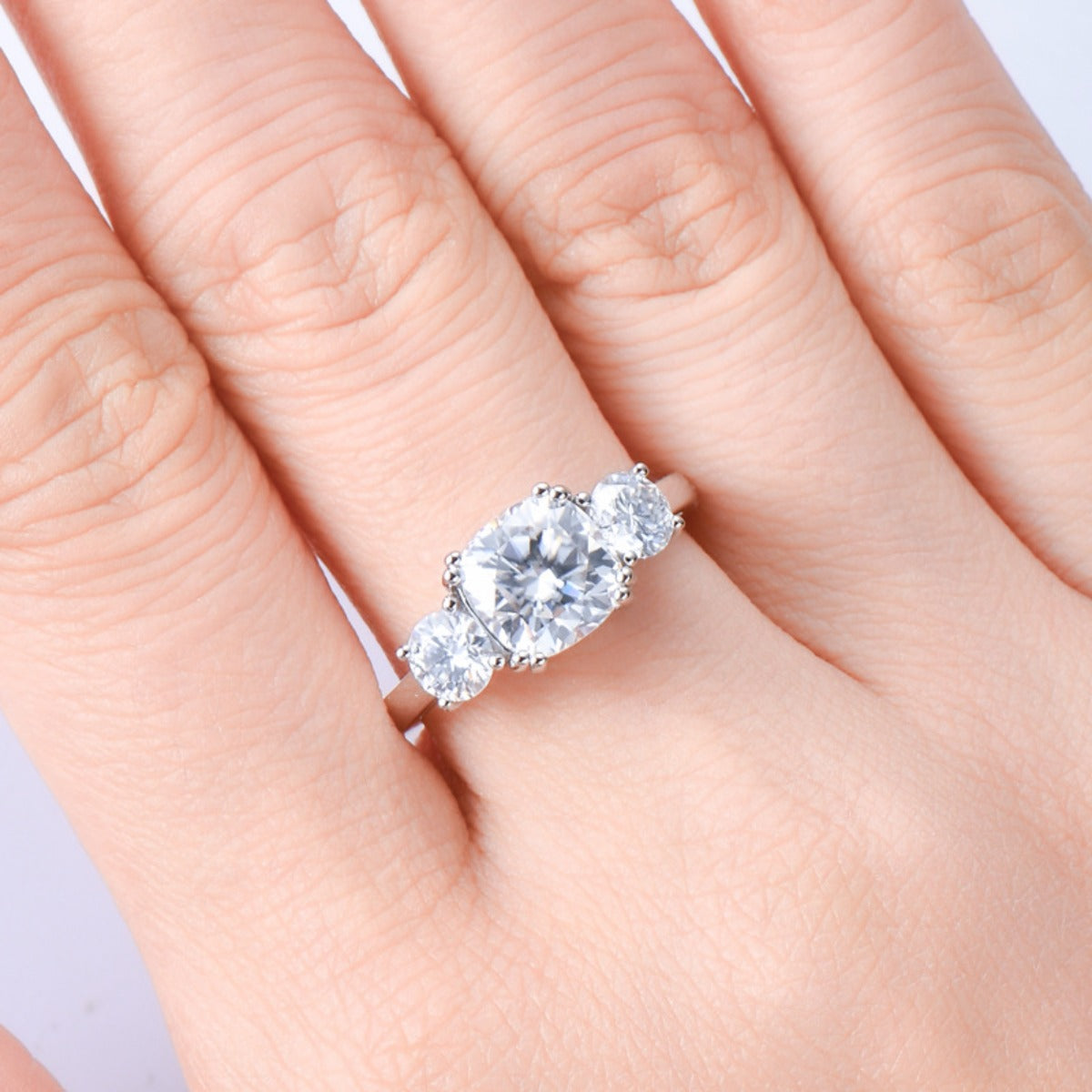 3.5 Carat Moissanite 925 Sterling Silver Ring.