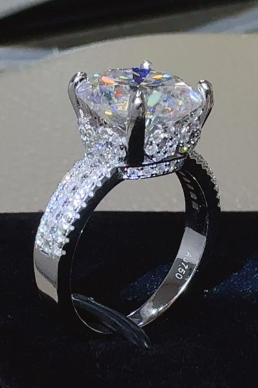 5 Carat Moissanite 925 Sterling Silver Ring.