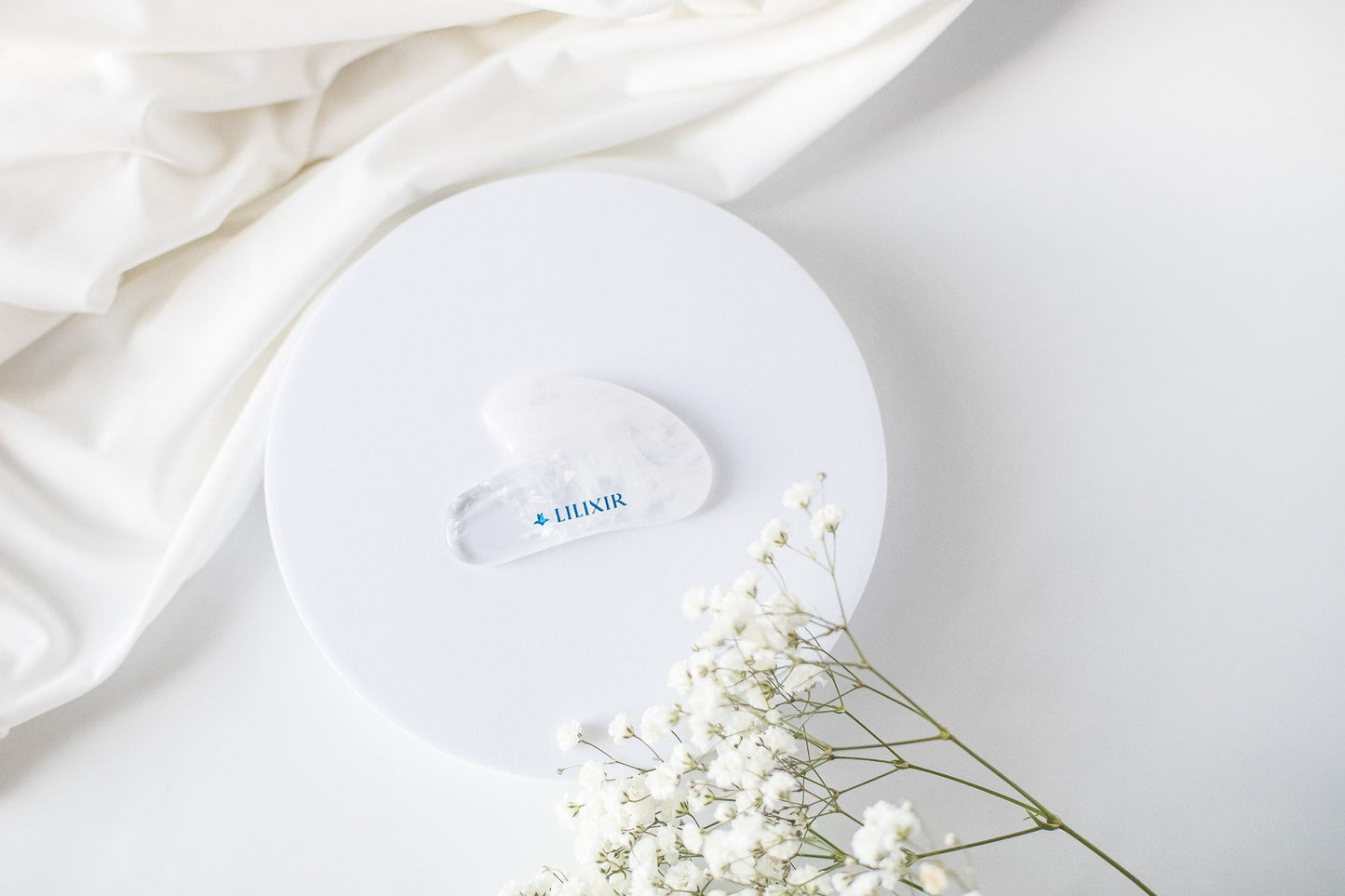 White Crystal Gua Sha Acupressure Tool