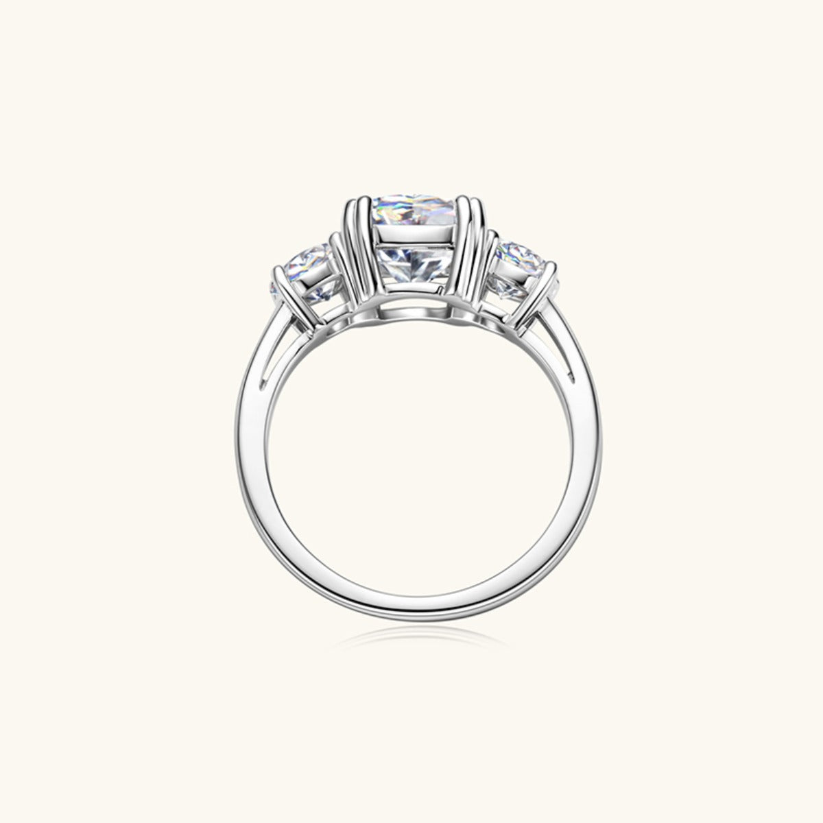 3.5 Carat Moissanite 925 Sterling Silver Ring.