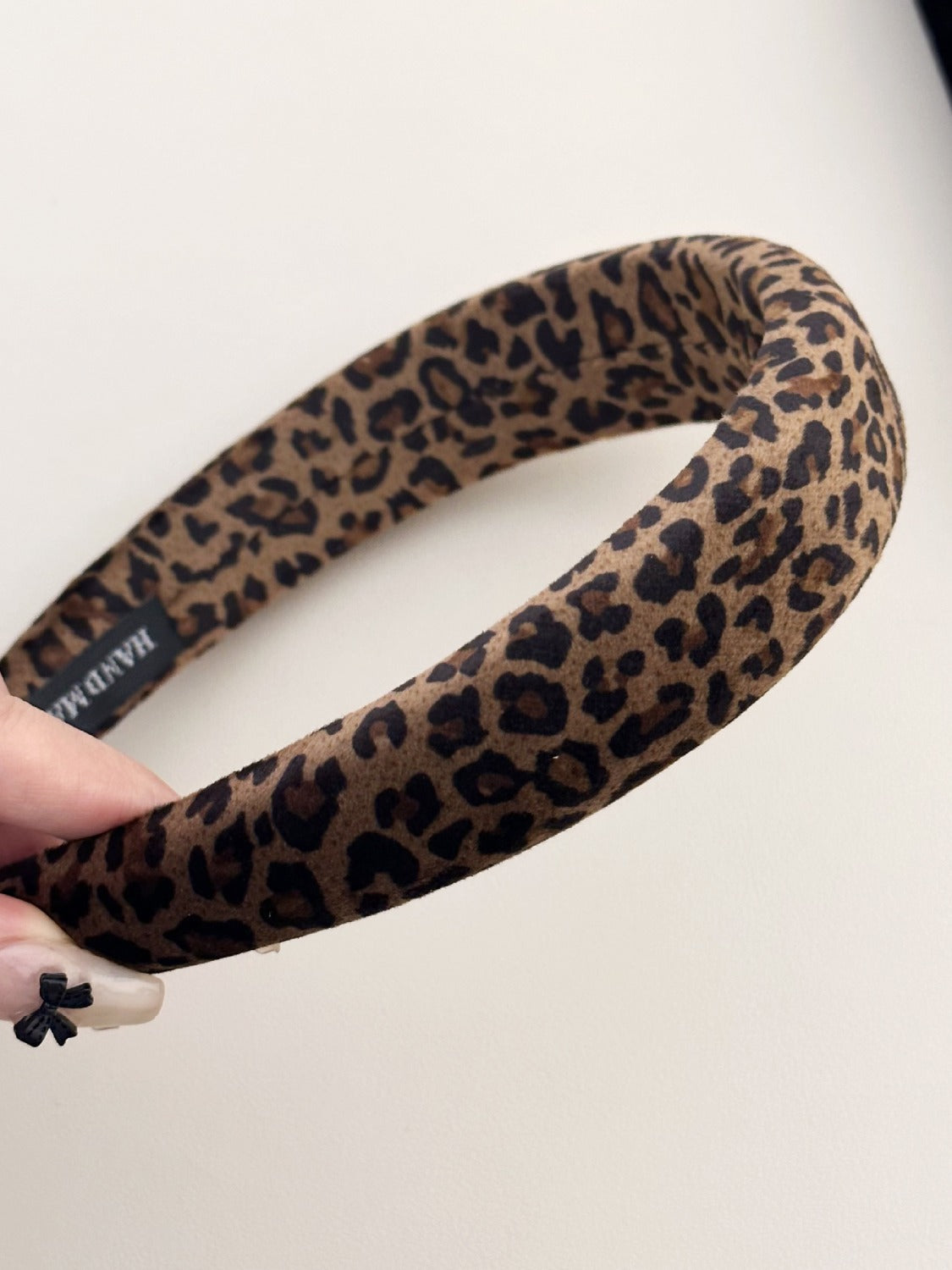 Leopard Polyester Wide Headband.