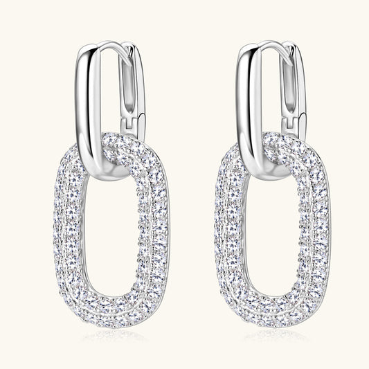 2.16 Carat Moissanite 925 Sterling Silver Earrings.